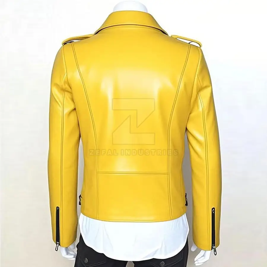 Pakistan Made Faux Leather Jacket for Men Custom Design Motorbike Formal Front Logo Winter Jacket — Zefal Industries product photograph 3 of 6