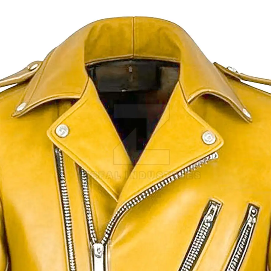 Pakistan Made Faux Leather Jacket for Men Custom Design Motorbike Formal Front Logo Winter Jacket — Zefal Industries product photograph 5 of 6