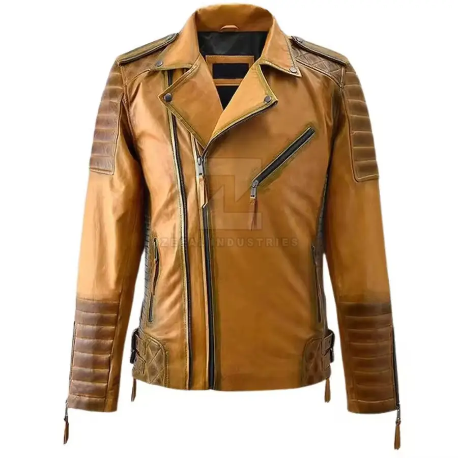 Winter Formal Leather Jacket Pakistan Made Custom Solid Color Waterproof Windproof Front Logo — Zefal Industries product photograph 1 of 6