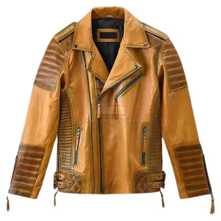 Winter Formal Leather Jacket Pakistan Made Custom Solid Color Waterproof Windproof Front Logo — Zefal Industries product photograph 3 of 6
