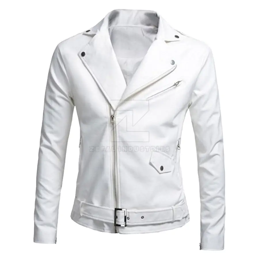 Good Quality Men Winter Jacket Online Sale Motorbike Style Men Faux Leather Jacket Custom Solid Color Leather Jacket — real Zefal Industries product photograph