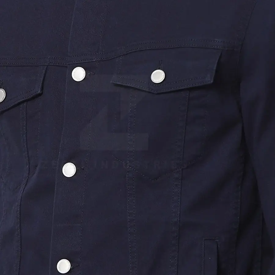 Wholesale Custom Logo Front 100% Cotton Men's Jeans Jacket Breathable Eco-Friendly Lightweight High Quality Casual Outdoor — Zefal Industries product photograph 5 of 6