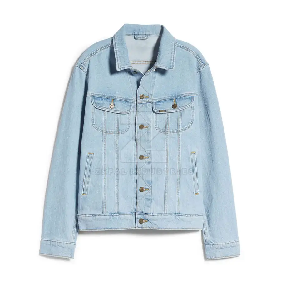 Easy Wear Men's Winter Jeans Jacket High Quality Customized Design Light Weight Comfortable Breathable Eco-Friendly Front Logo — Zefal Industries product photograph 1 of 6