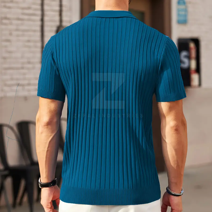 Slim Fit Men's Solid Eco-Friendly 100% Cotton Breathable Wholesale Knitted Short Sleeve Casual for Shirts Premium Quality — Zefal Industries product photograph 3 of 6
