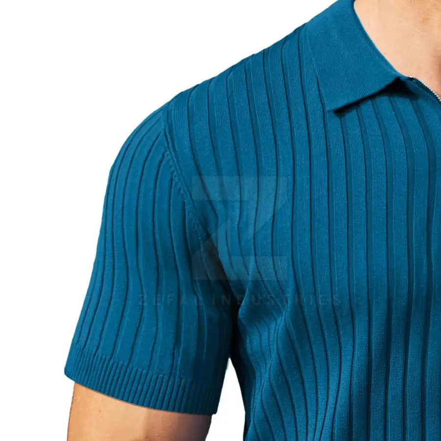 Slim Fit Men's Solid Eco-Friendly 100% Cotton Breathable Wholesale Knitted Short Sleeve Casual for Shirts Premium Quality — Zefal Industries product photograph 5 of 6