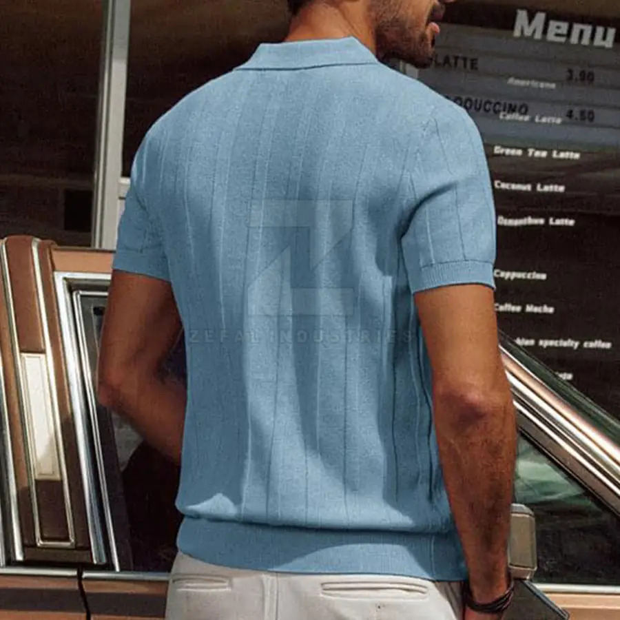 Wholesale Price Men Knitted for Shirts Solid Eco-Friendly 100% Cotton Short Sleeve Quick Dry Embroidered Customizable Design — Zefal Industries product photograph 3 of 6