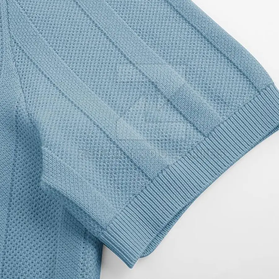 Wholesale Price Men Knitted for Shirts Solid Eco-Friendly 100% Cotton Short Sleeve Quick Dry Embroidered Customizable Design — Zefal Industries product photograph 5 of 6