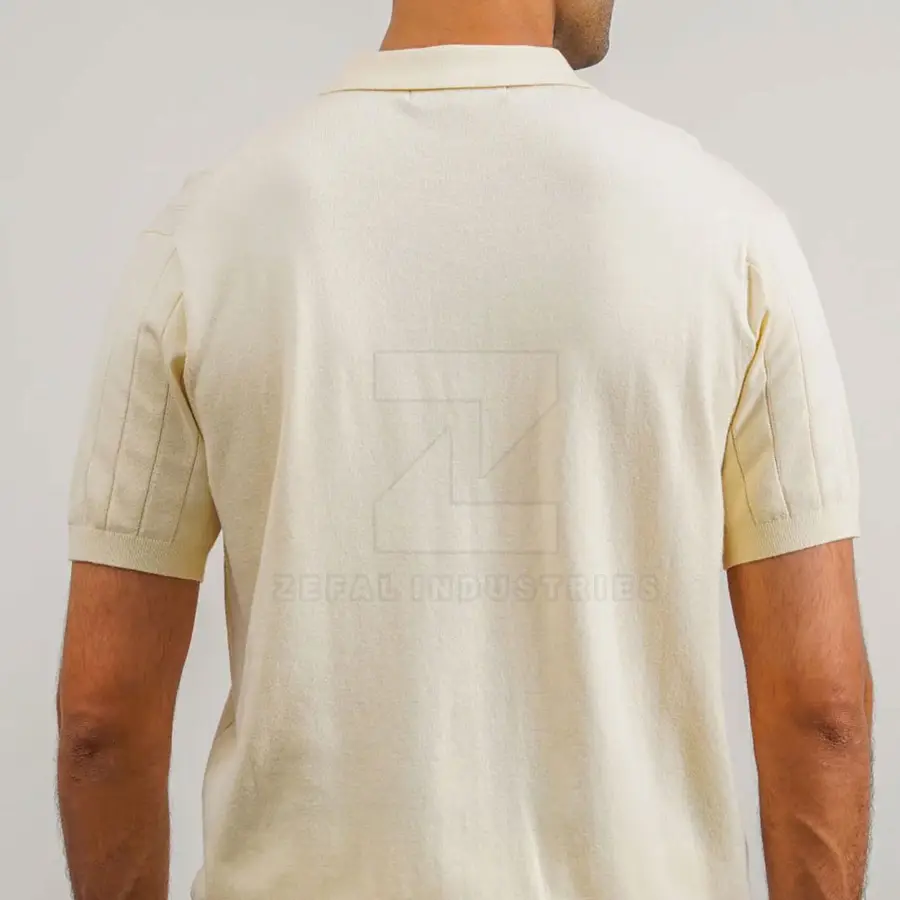 Unique Design Wholesale Price Men Casual Knitted Shirts New Arrival Solid Eco-Friendly Quick Dry High Quality 100% Cotton Short — Zefal Industries product photograph 3 of 6