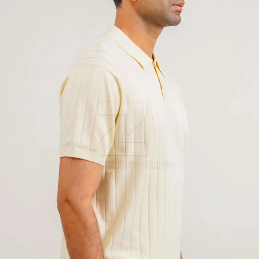 Unique Design Wholesale Price Men Casual Knitted Shirts New Arrival Solid Eco-Friendly Quick Dry High Quality 100% Cotton Short — Zefal Industries product photograph 4 of 6