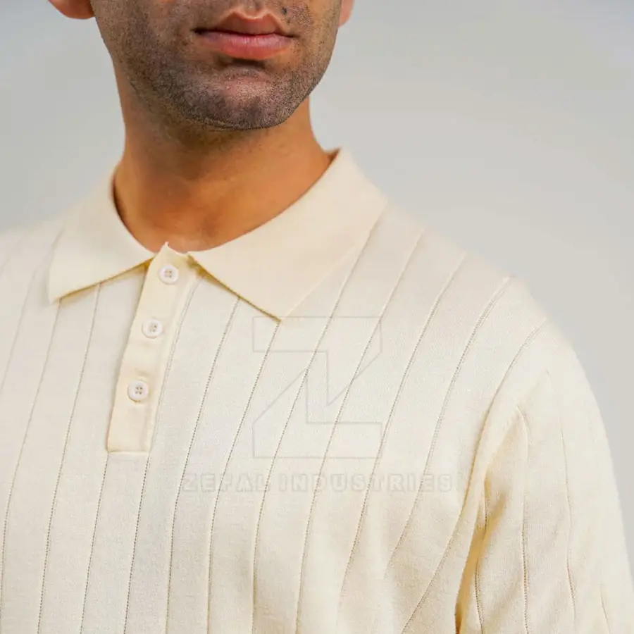 Unique Design Wholesale Price Men Casual Knitted Shirts New Arrival Solid Eco-Friendly Quick Dry High Quality 100% Cotton Short — Zefal Industries product photograph 5 of 6