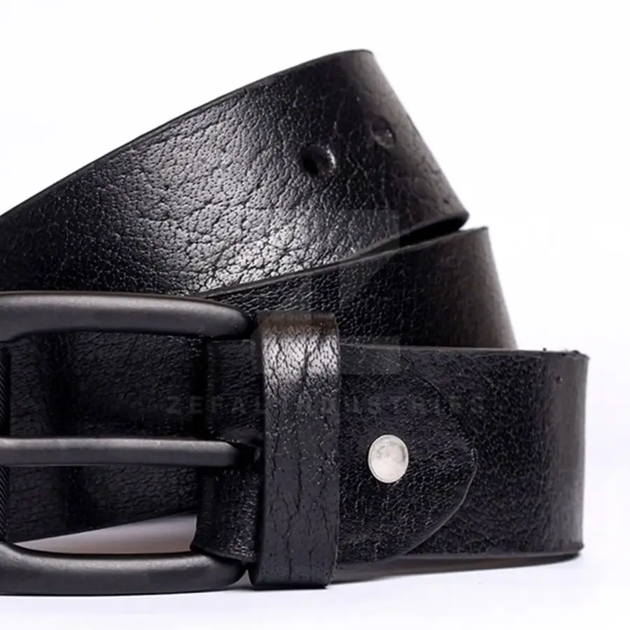 Customizable High Quality Casual Men's Cow Hide Leather Dress Pant Belts Steel Buckle Eco-Friendly Adjustable One-piece Molding — Zefal Industries product photograph 3 of 6