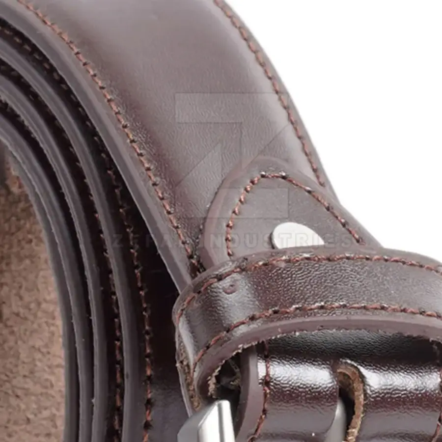 Best Selling High Quality Casual Cow Hide Steel Pin Buckle Leather Belts for Men with Custom Logo Design Eco-Friendly Adjustable — Zefal Industries product photograph 4 of 6