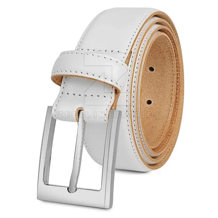 Comfortable Customized High Quality Cow Hide Leather Belts Steel Buckle Eco-Friendly Casual Men's Fashion Belt ZEFAL INDUSTRIES — Zefal Industries product photograph 1 of 6