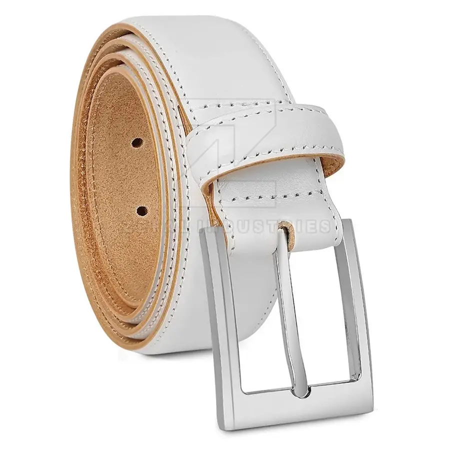Comfortable Customized High Quality Cow Hide Leather Belts Steel Buckle Eco-Friendly Casual Men's Fashion Belt ZEFAL INDUSTRIES — Zefal Industries product photograph 2 of 6