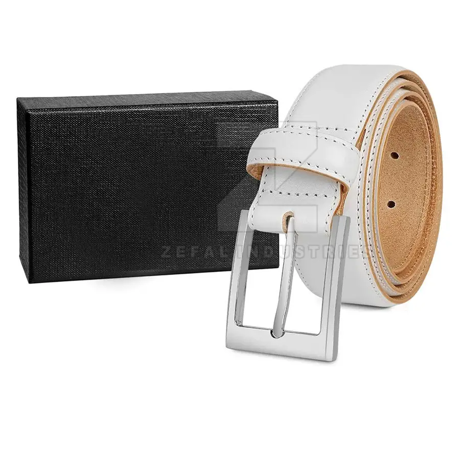 Comfortable Customized High Quality Cow Hide Leather Belts Steel Buckle Eco-Friendly Casual Men's Fashion Belt ZEFAL INDUSTRIES — Zefal Industries product photograph 4 of 6