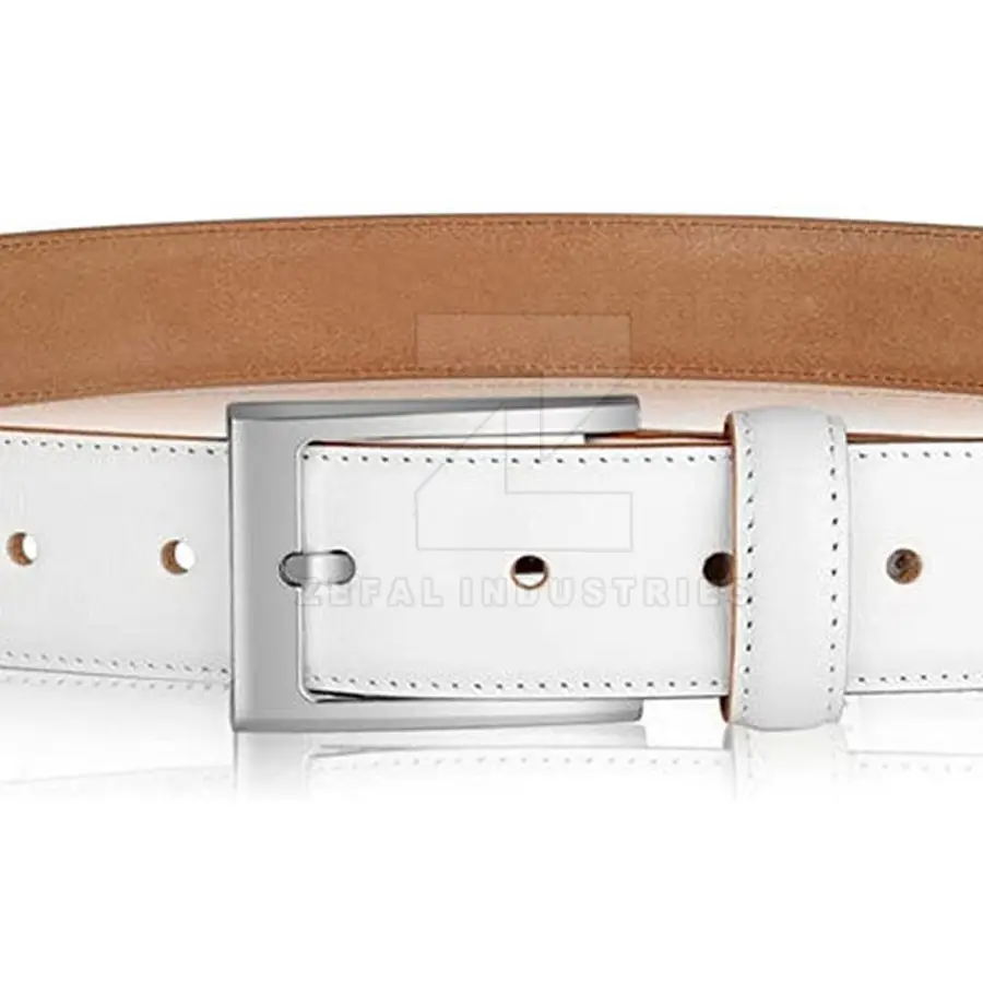 Comfortable Customized High Quality Cow Hide Leather Belts Steel Buckle Eco-Friendly Casual Men's Fashion Belt ZEFAL INDUSTRIES — Zefal Industries product photograph 5 of 6