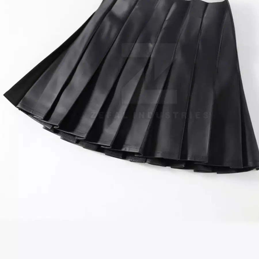 High Quality Customized Breathable Eco-Friendly Women's Leather Skirt-Knee-Length Workout Casual Style All Seasons Wholesale — Zefal Industries product photograph 4 of 6