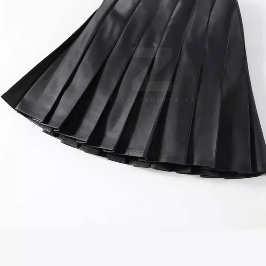 High Quality Customized Breathable Eco-Friendly Women's Leather Skirt-Knee-Length Workout Casual Style All Seasons Wholesale — Zefal Industries product photograph 6 of 6