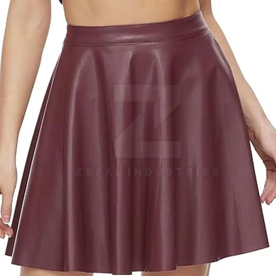 Custom Size Lightweight High Quality Women Leather Skirt Comfortable Breathable Eco-Friendly Casual Wear Knee-Length All Seasons — Zefal Industries product photograph 6 of 6