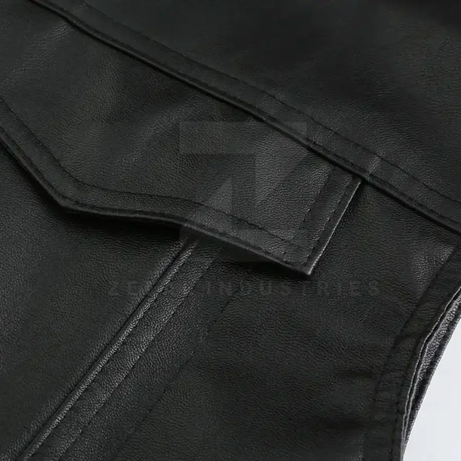 Best Selling Adult Men's Casual Winter Genuine Leather Vest-High Quality Breathable Outerwear — Zefal Industries product photograph 5 of 6