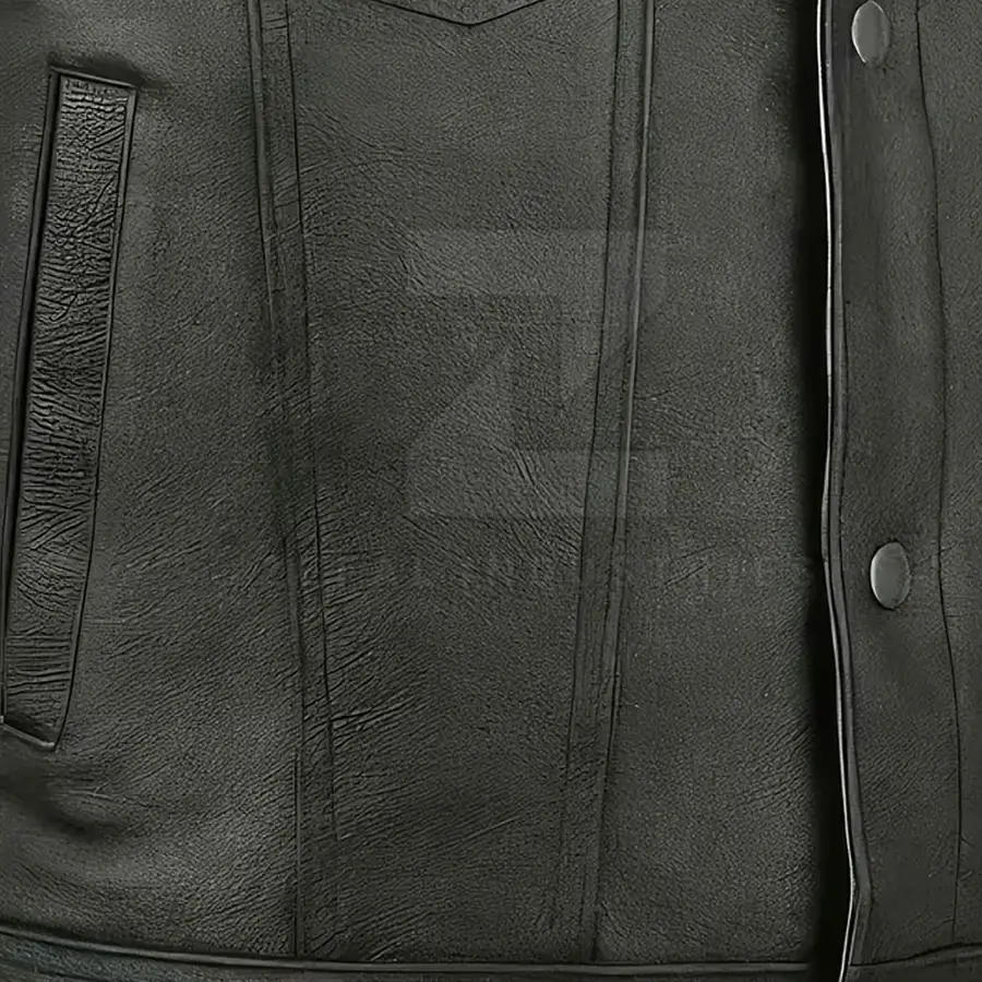 Sleeveless Breathable Casual Winter Men Leather Vest Outerwear Custom Color High Quality Lightweight V-neck for Sale — Zefal Industries product photograph 4 of 6