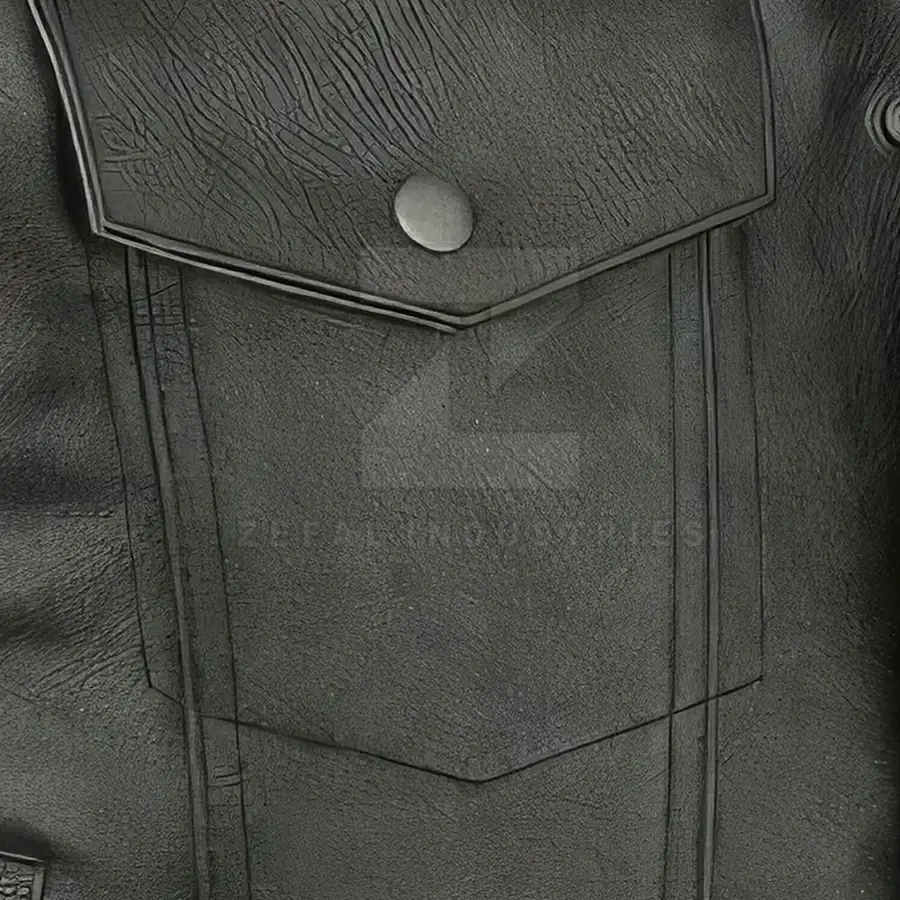 Sleeveless Breathable Casual Winter Men Leather Vest Outerwear Custom Color High Quality Lightweight V-neck for Sale — Zefal Industries product photograph 5 of 6