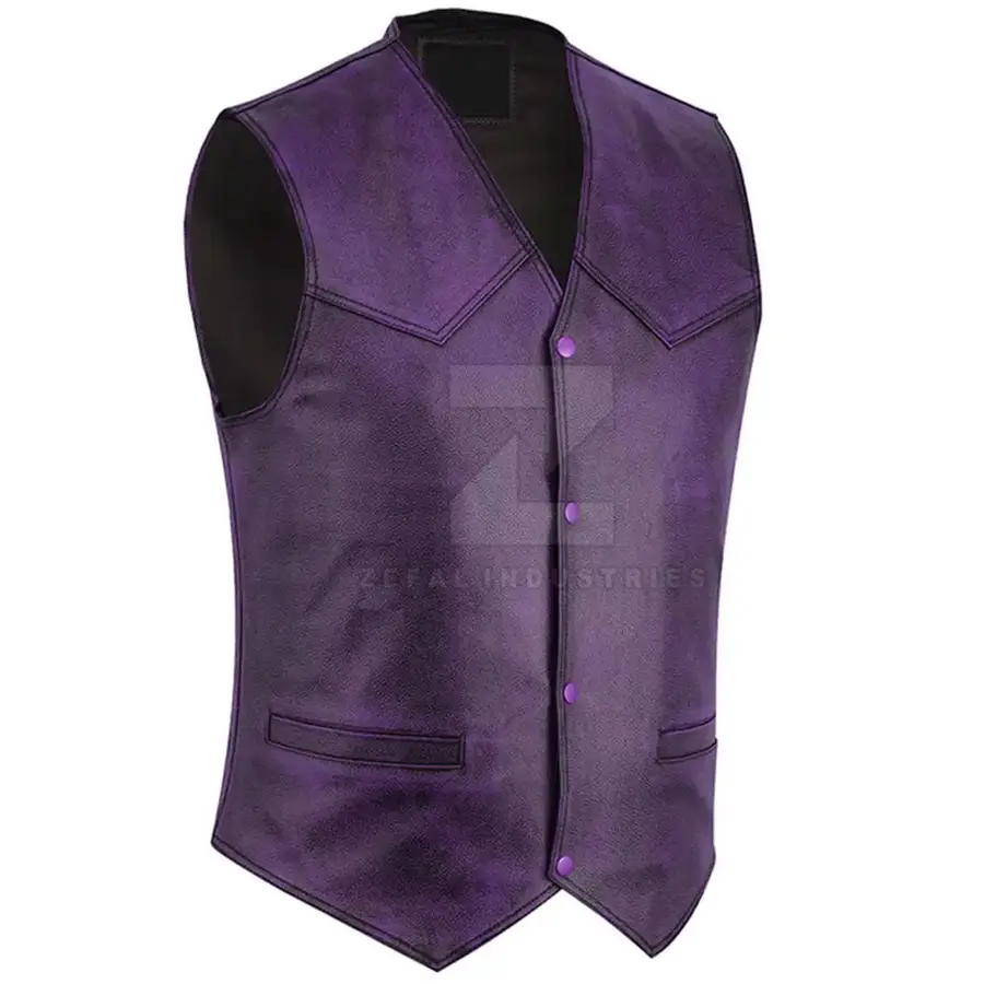 Fashion Wear 2025 Men Casual Winter Genuine Leather Vest Breathable High Quality Customized Design V-neck Outerwear Customized — real Zefal Industries product photograph
