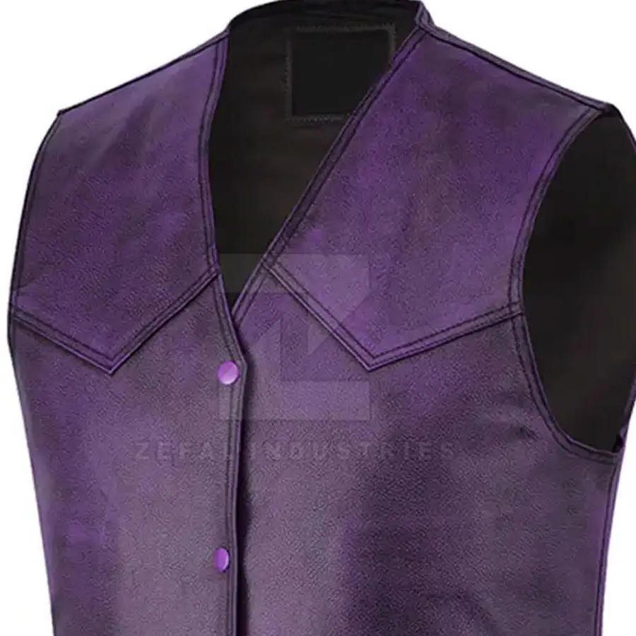 Fashion Wear 2025 Men Casual Winter Genuine Leather Vest Breathable High Quality Customized Design V-neck Outerwear Customized — Zefal Industries product photograph 4 of 6