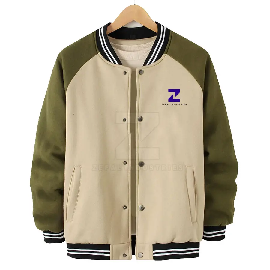 Unique Design Men's Letterman Jacket Stand Front 100% Cotton Eco-Friendly Breathable Winter Fashion Best Selling Customizable — Zefal Industries product photograph 1 of 6
