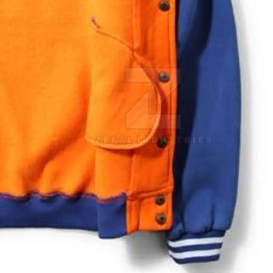 New Style Windproof Stand Collar Front Logo 100% Cotton Eco-Friendly Breathable Men's High Quality Letterman Jacket Customizable — Zefal Industries product photograph 3 of 6