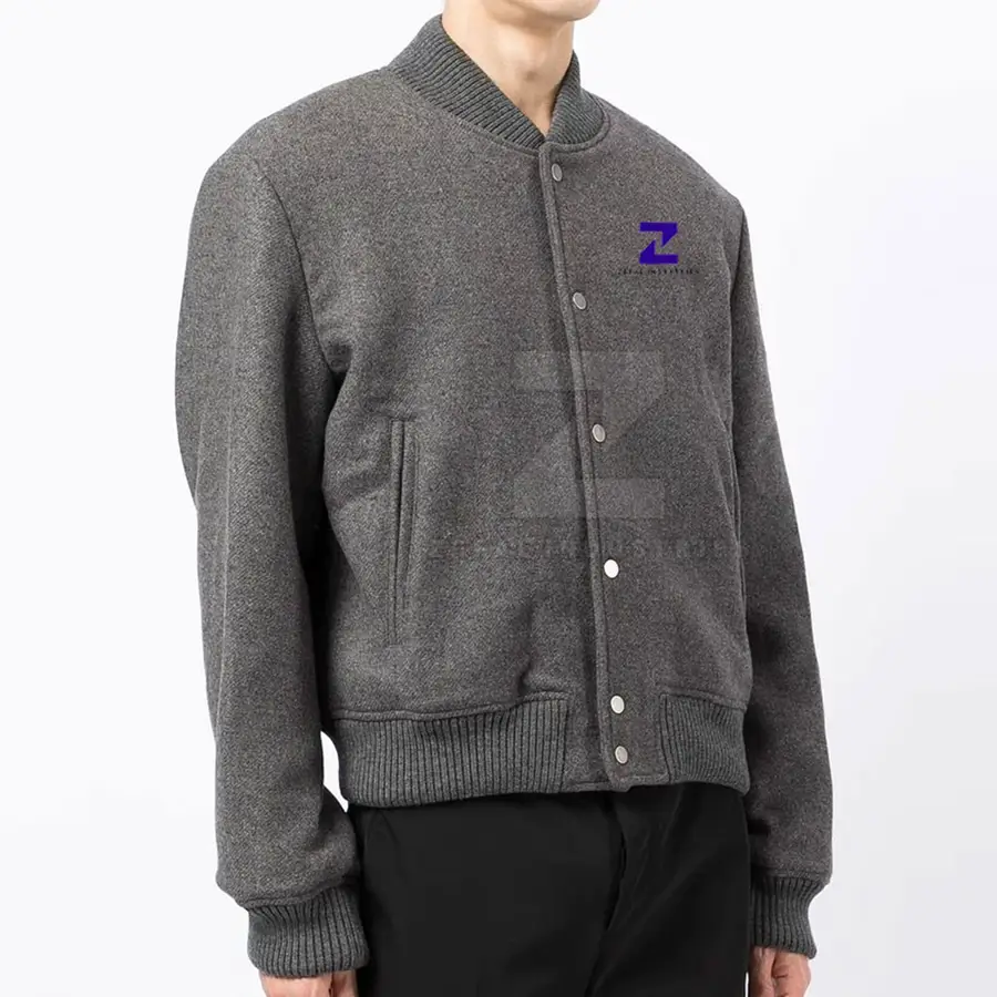 Top Online Selling Best Price Letterman Jacket Stand Collar Front 100% Cotton Eco-Friendly Breathable OEM Service Low MOQ Winter — Zefal Industries product photograph 1 of 6