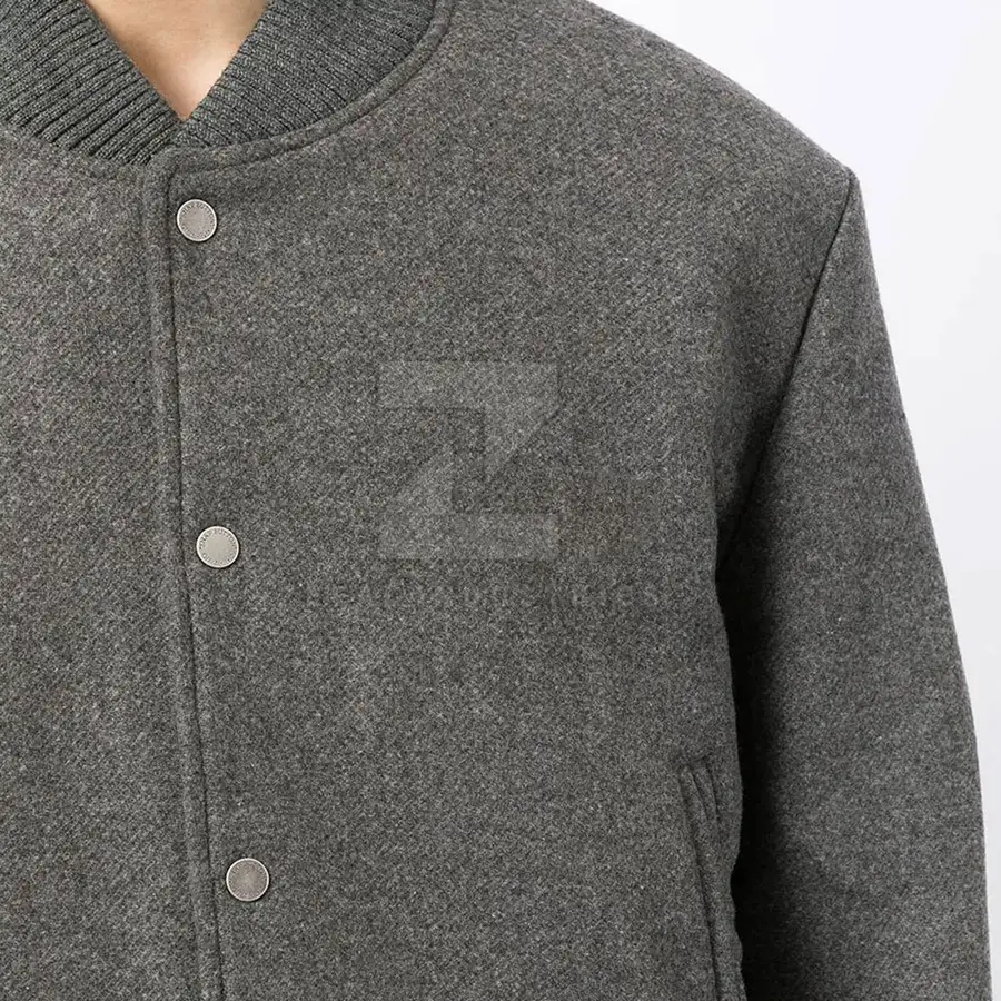 Top Online Selling Best Price Letterman Jacket Stand Collar Front 100% Cotton Eco-Friendly Breathable OEM Service Low MOQ Winter — Zefal Industries product photograph 4 of 6