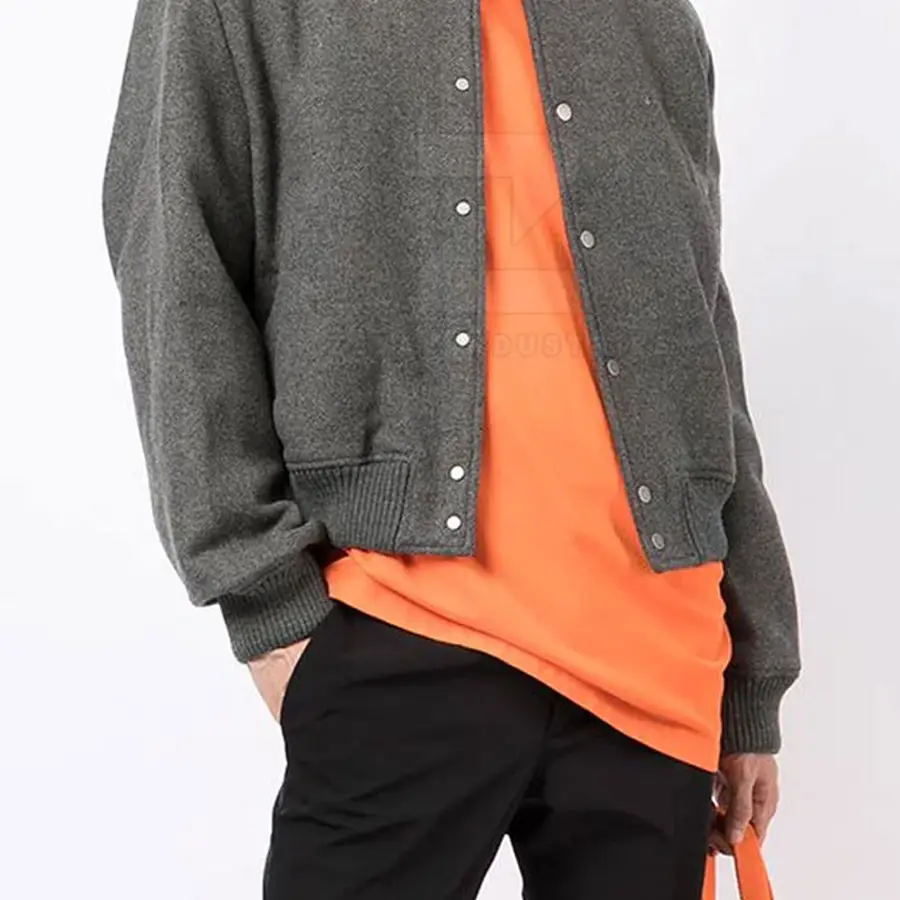 Top Online Selling Best Price Letterman Jacket Stand Collar Front 100% Cotton Eco-Friendly Breathable OEM Service Low MOQ Winter — Zefal Industries product photograph 5 of 6