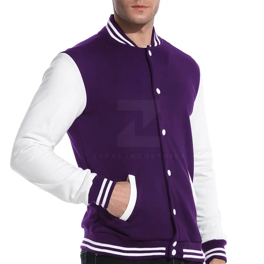 Unique Design Men's Letterman Jacket Stand Front Breathable Eco-Friendly Winter Jacket Best Selling Customizable Fashion Wear — Zefal Industries product photograph 3 of 6