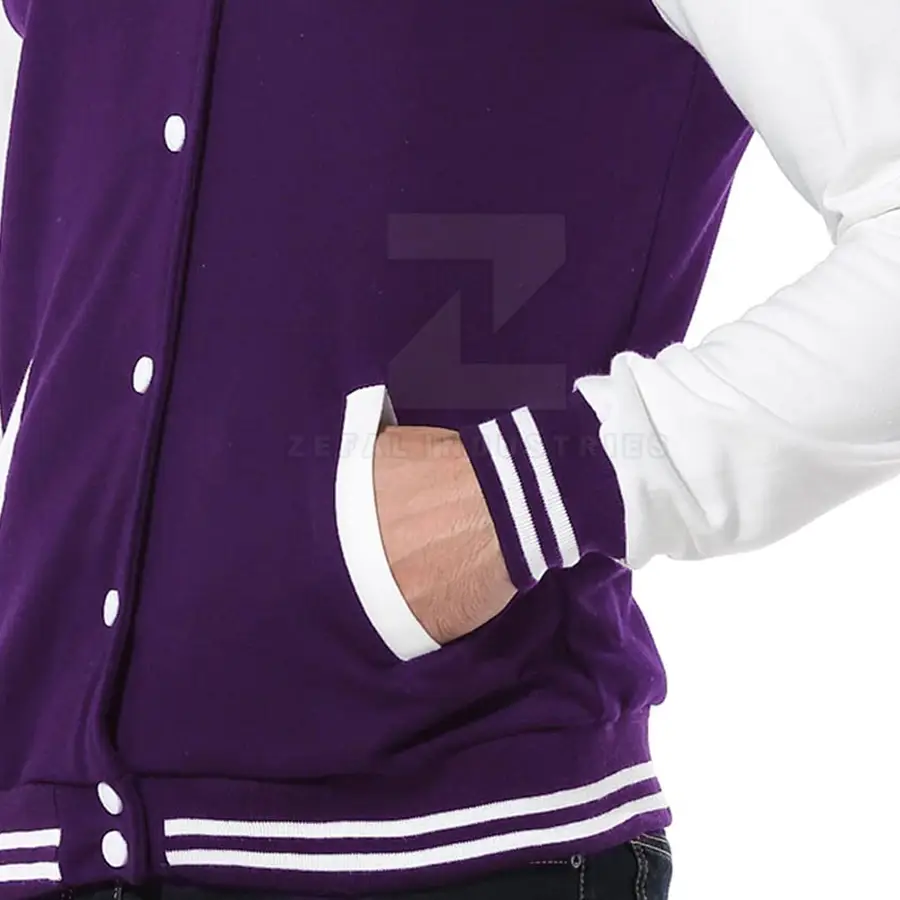 Unique Design Men's Letterman Jacket Stand Front Breathable Eco-Friendly Winter Jacket Best Selling Customizable Fashion Wear — Zefal Industries product photograph 4 of 6