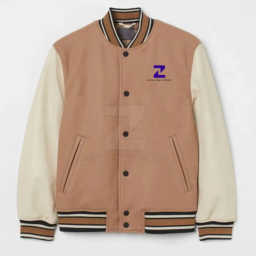 Pakistan Manufactured Winter Lettermen Jacket High Quality 100% Cotton Stand Collar Front Eco-Friendly Breathable Casual — Zefal Industries product photograph 1 of 6