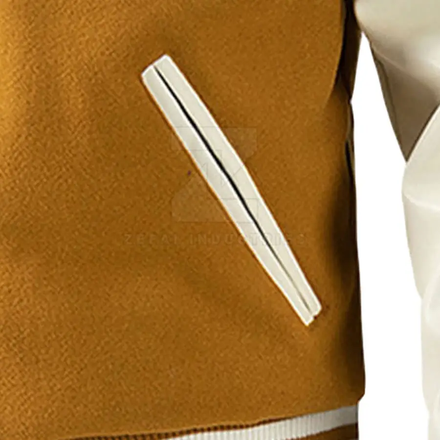 New Trendy Fashion Cheap Price 100% Cotton Letterman Jacket Custom Front Logo Stand Collar Breathable Eco-Friendly Men Winter — Zefal Industries product photograph 5 of 6