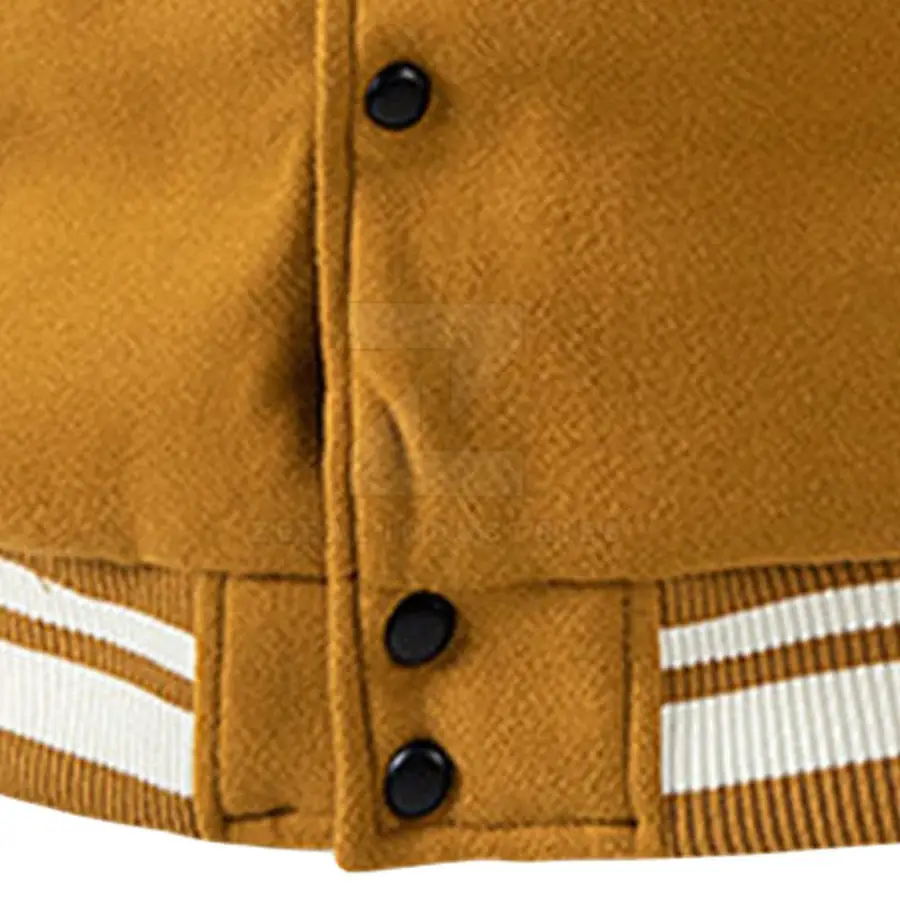 New Trendy Fashion Cheap Price 100% Cotton Letterman Jacket Custom Front Logo Stand Collar Breathable Eco-Friendly Men Winter — Zefal Industries product photograph 6 of 6