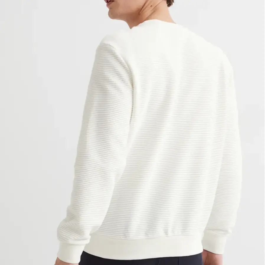 Unisex Winter Sweatshirt Crew Neck 2021 Hot Design ODM Custom Made Bamboo Fiber Embroidered Beaded Heart Pattern Long Sleeve — Zefal Industries product photograph 3 of 6