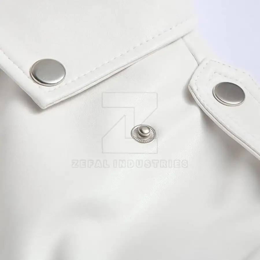 New Design Fashionable High Quality PU Fabric Men Leather Jacket Stand Collar Front Logo Eco-Friendly Waterproof Winter — Zefal Industries product photograph 3 of 6