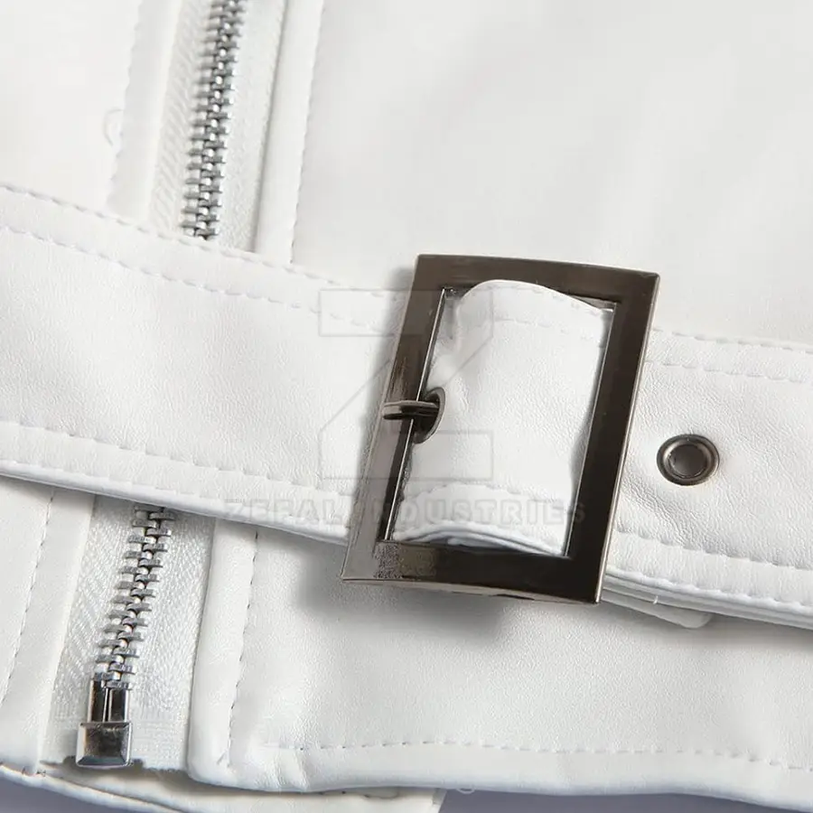 New Design Fashionable High Quality PU Fabric Men Leather Jacket Stand Collar Front Logo Eco-Friendly Waterproof Winter — Zefal Industries product photograph 4 of 6