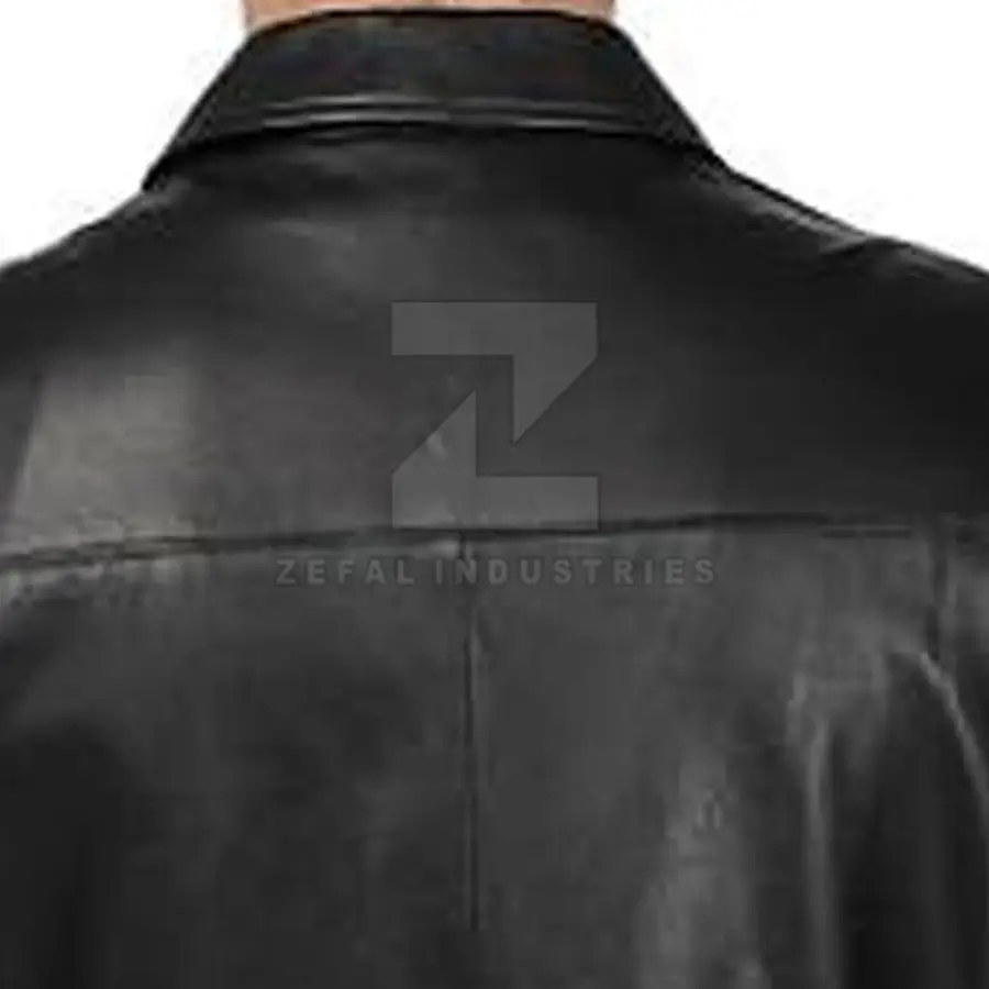 Wholesale Price Fashionable Men Winter Jacket PU Leather High Quality Stand Collar Front Logo Waterproof — Zefal Industries product photograph 4 of 6