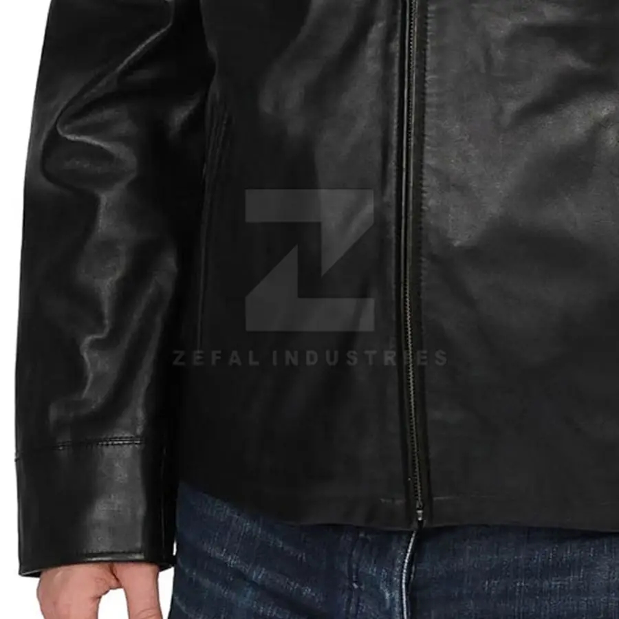 Wholesale Price Fashionable Men Winter Jacket PU Leather High Quality Stand Collar Front Logo Waterproof — Zefal Industries product photograph 5 of 6