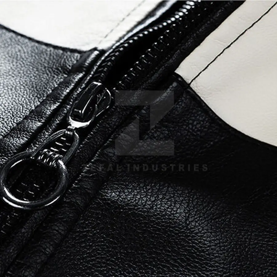 Motorbike Style Men Leather Jacket Stand Front Waterproof Eco-Friendly Windproof Breathable Wholesale Latest Design Winter — Zefal Industries product photograph 6 of 6