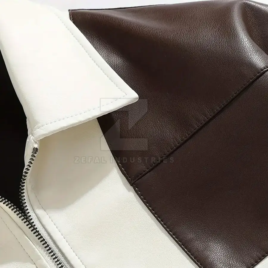 Hot Sale Reasonable Price Custom Design Leather Jacket Solid Color Men Streetwear Winter Stand Front Waterproof Eco-Friendly — Zefal Industries product photograph 5 of 6