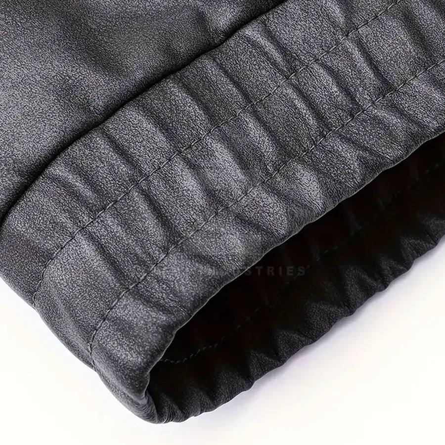 Plus Size Ecofriendly Leather High Quality Casual Men Winter Jacket Custom Color Windproof Waterproof Breathable Stand Front — Zefal Industries product photograph 4 of 6