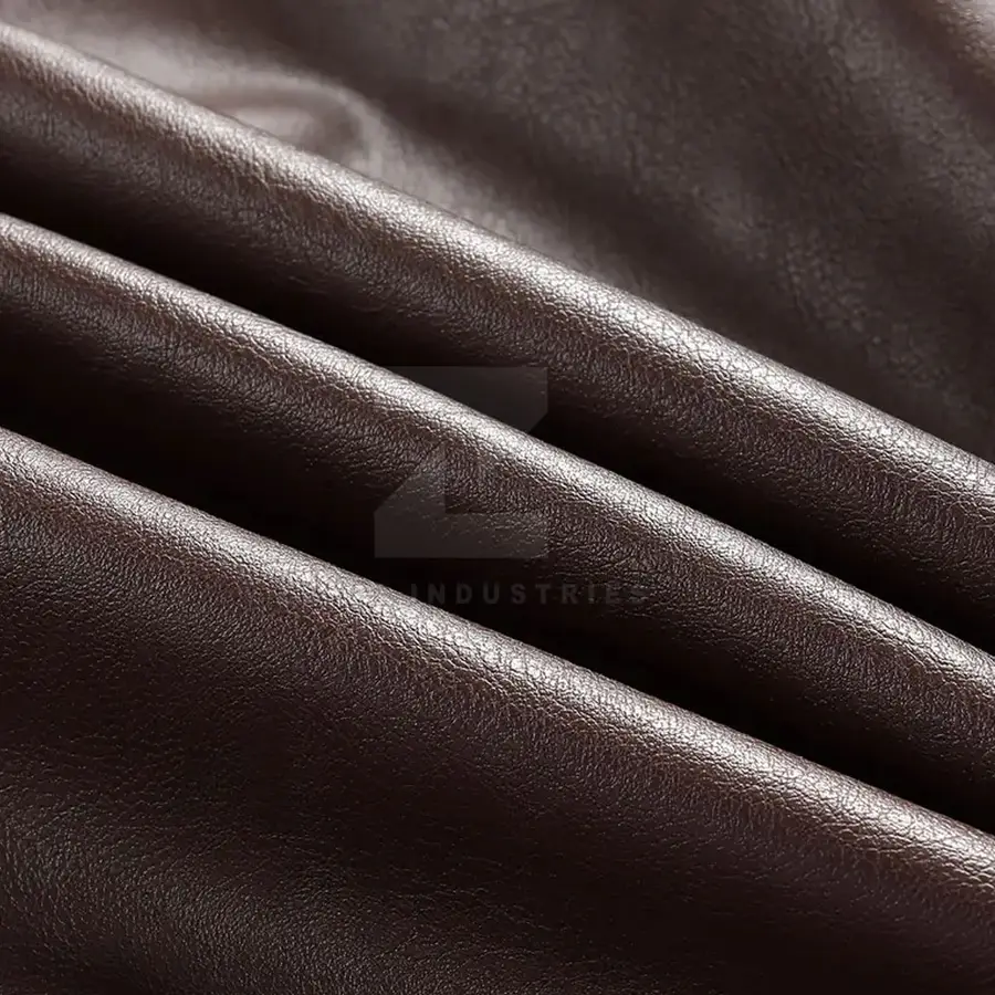Custom Brown Solid Color Men's Leather Jacket Stand Front Waterproof Breathable Eco-Friendly Windproof High Quality OEM Winter — Zefal Industries product photograph 6 of 6