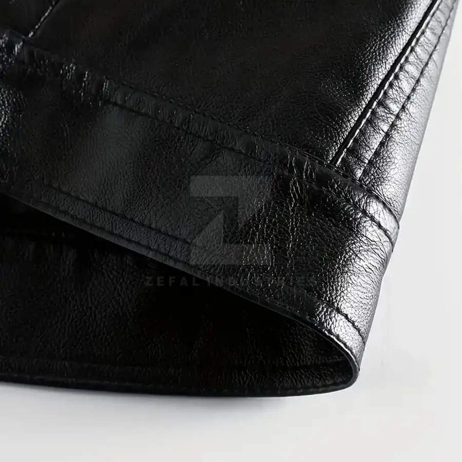 Online Best Sale Low Price Men's Leather Winter Jacket Plus Size Breathable Windproof Waterproof Eco-Friendly Stand Front High — Zefal Industries product photograph 6 of 6