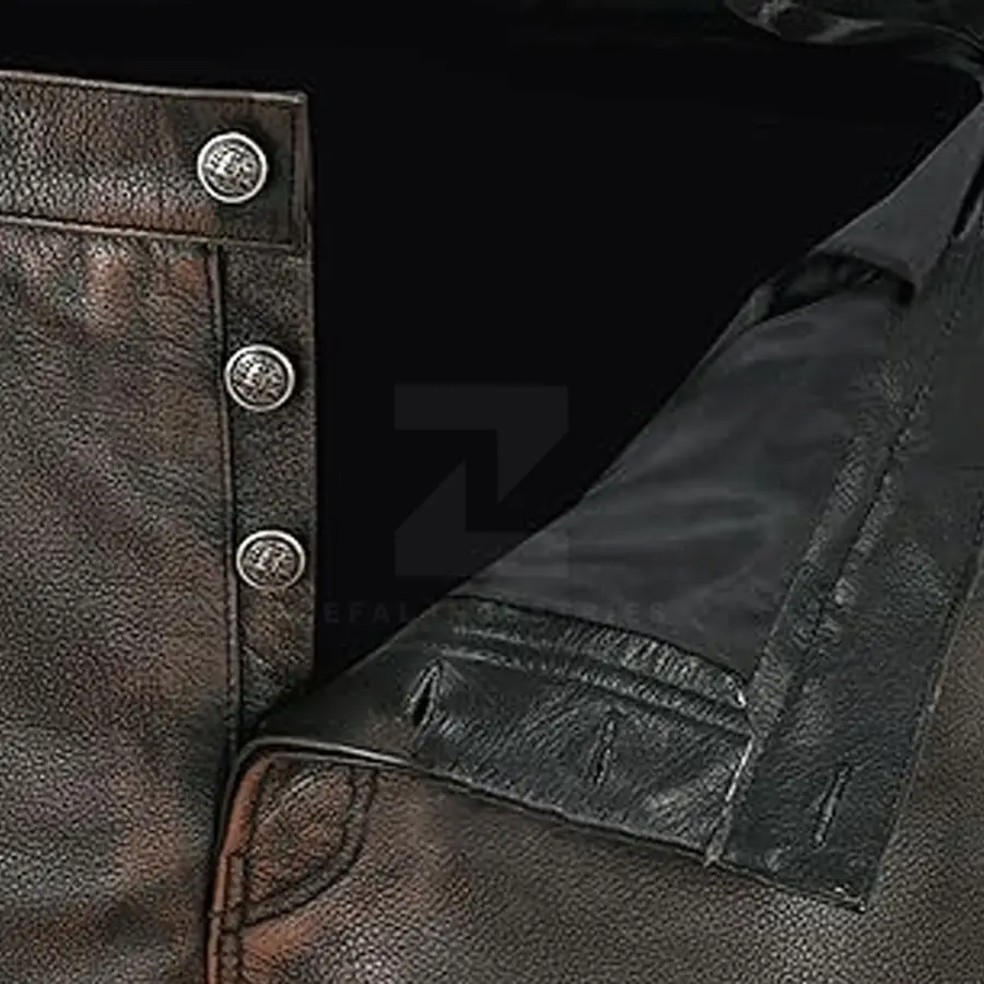 Latest Design OEM Service Customized Logo Dark Mid Lightweight Casual Breathable Comfortable Premium Quality Men Leather Pants — Zefal Industries product photograph 4 of 6