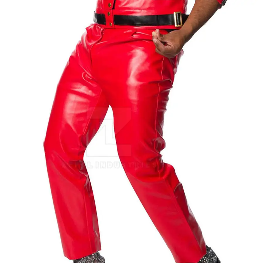 Best Selling Men Leather Pants Winter Knitted Customized Logo Dark Mid Casual Lightweight Breathable High Quality Premium Design — real Zefal Industries product photograph